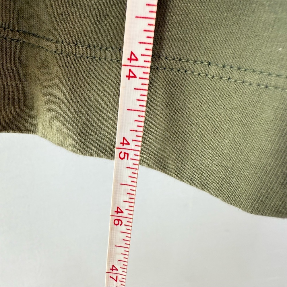 Everlane Kalamata Olive Green Organic Cotton Waisted Midi Dress - Picture 11 of 12